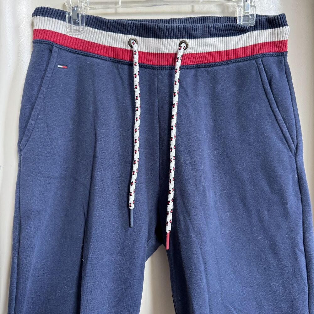 Tommy Hilfiger Denim Joggers Navy with Red, White, Navy Waistband Size Small